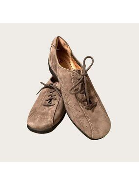 Clarks Unstructured Brown Leather Lace Up Shoes Women Shoe Size 7